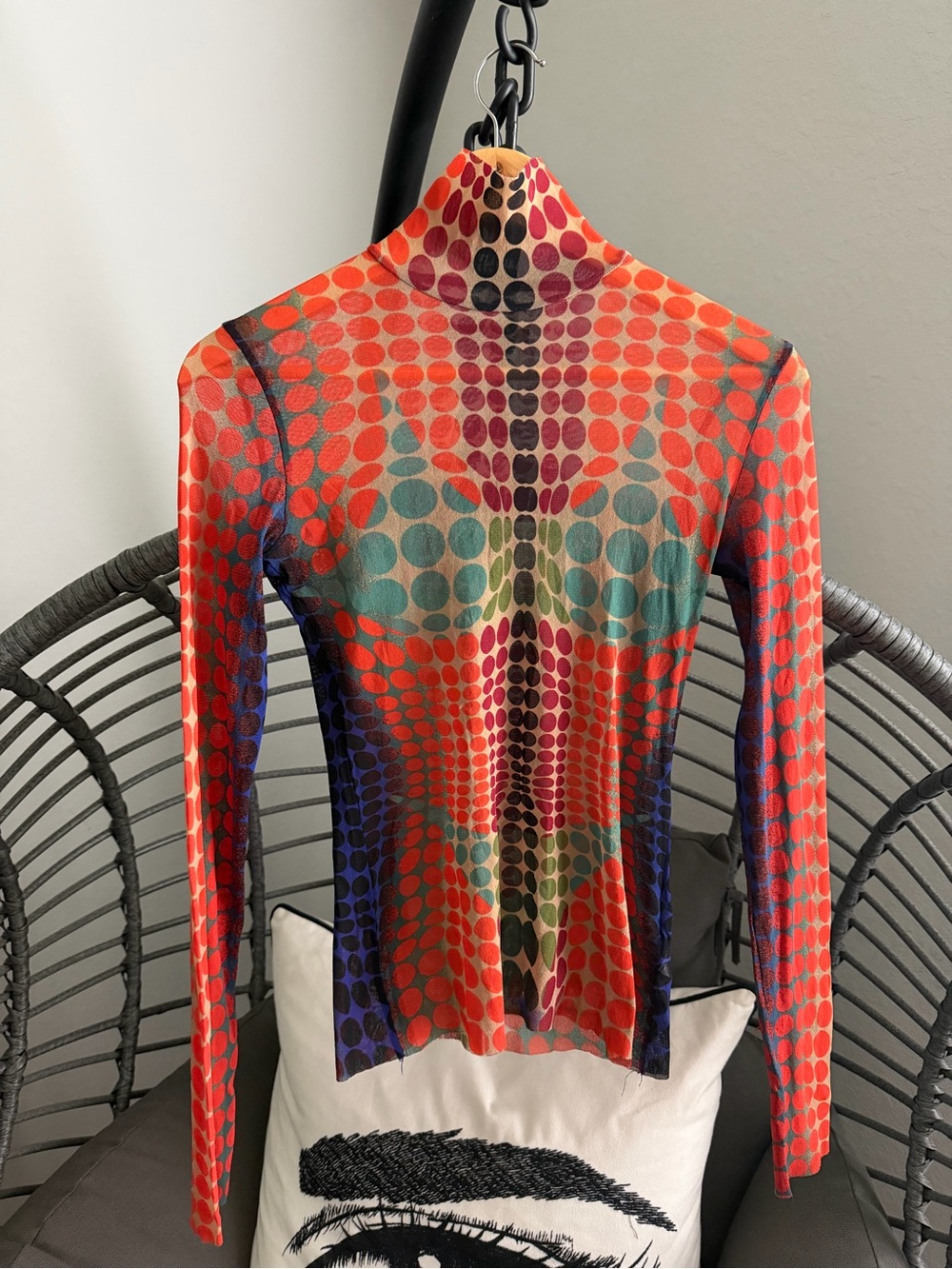 Jean Paul Gaultier Multicolor Dot-Print Long Sleeve Turtleneck